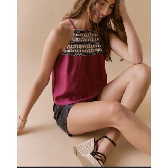 Francesca’s Mi ami Tulip Neckline Slit Open Back Sleeveless Size Small NWT - Picture 1 of 9